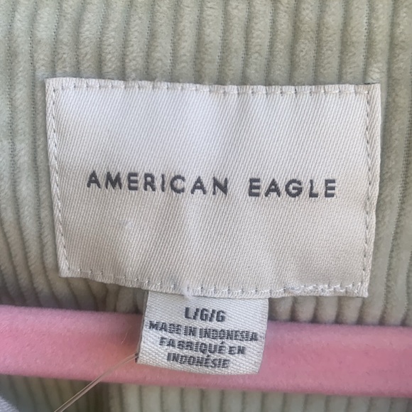 American eagle ribbed corduroy cotton long sleeve button down top large - Picture 2 of 6